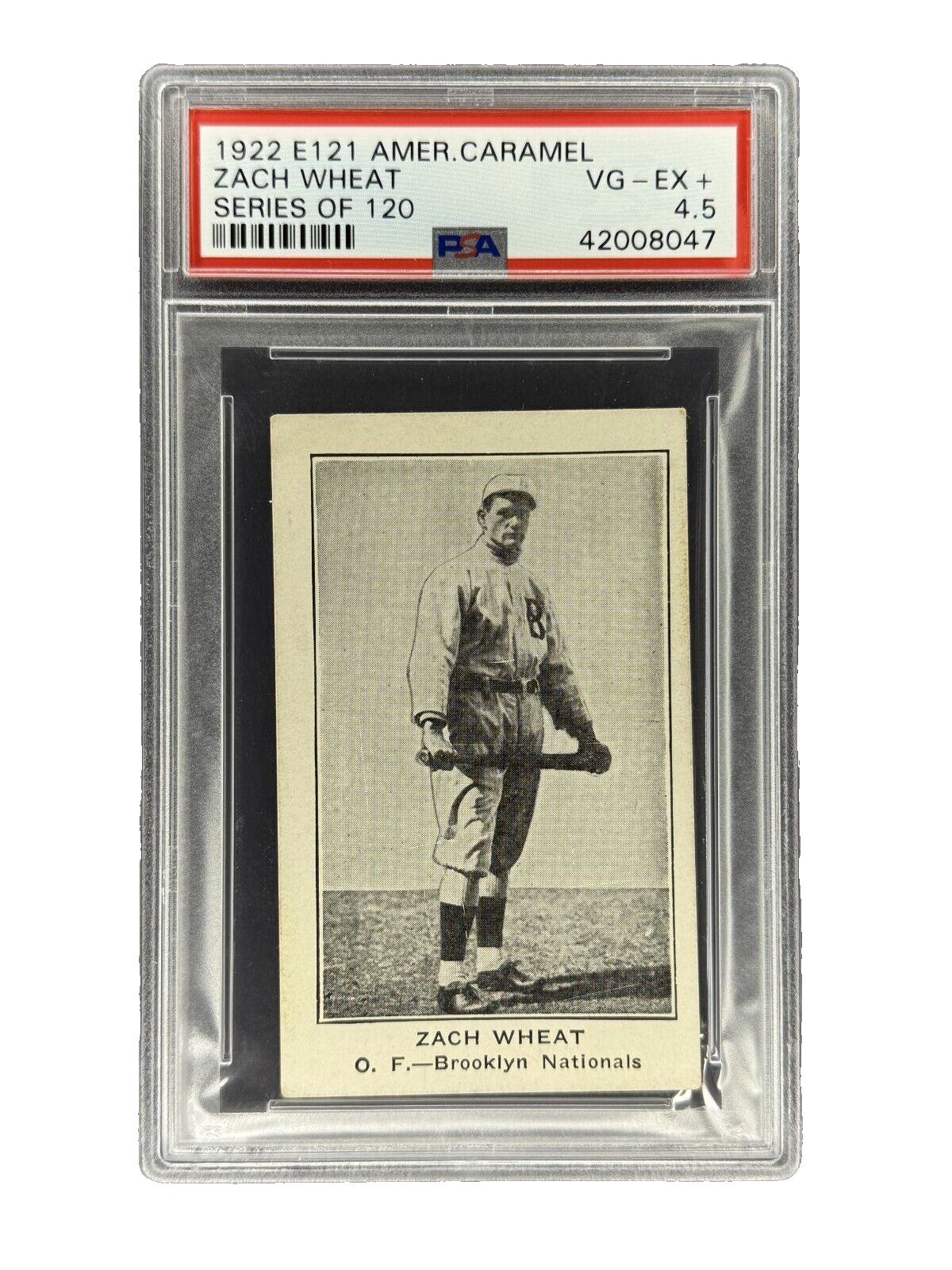 1922 E121 American Caramel Zach Wheat Series of 120 Brooklyn Robins PSA 4.5  HOF | eBay
